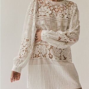 All That Remains White Lace Long Sleeve Dress